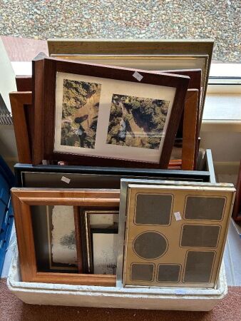 Assorted pictures and frames