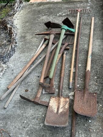 Assorted garden tools