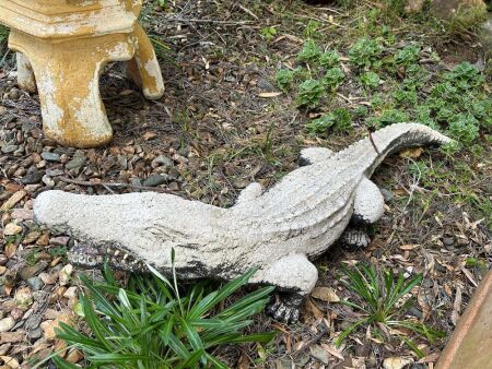 Concrete crocodile statue