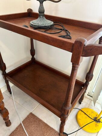 Vintage wooden tea trolley