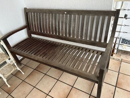 Wooden outdoor bench seat