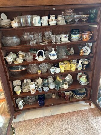 Large assorted lot of glassware, crockery etc