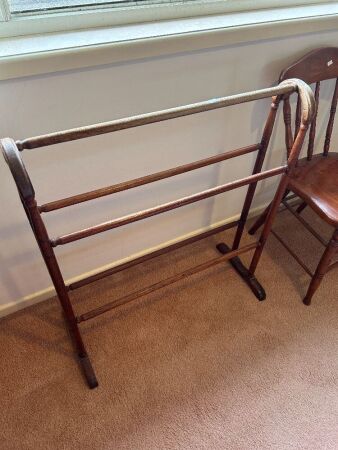 Vintage wooden towel rack