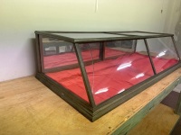 Antique Glass Display Case w. Mirrored Back - 3