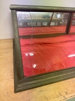 Antique Glass Display Case w. Mirrored Back - 4