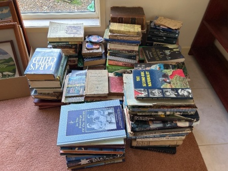 Large lot of assorted books