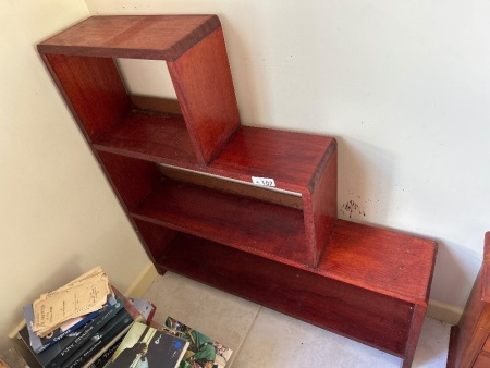 Small stepped storage shelf