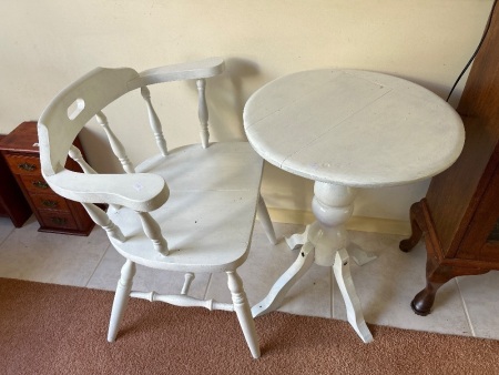 White table and chair