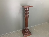 Large Wooden Antique Style Pedestal - 2