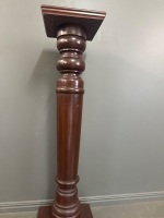 Large Wooden Antique Style Pedestal - 4