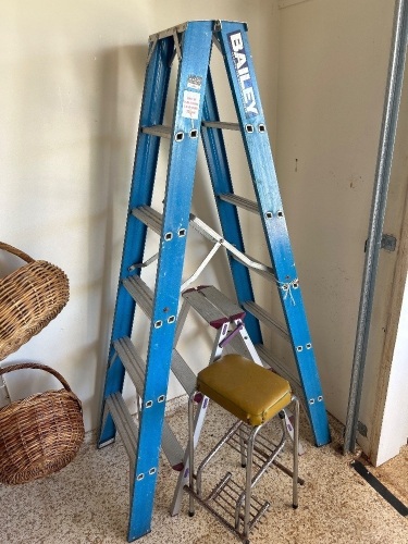 2 step ladders + step stool