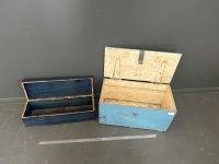 Two Wooden Tool / Storage Boxes - 2