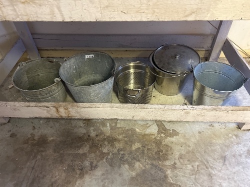 Stainless and galvanised buckets