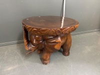 Solid Wood Elephant Table - 2