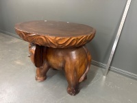 Solid Wood Elephant Table - 3