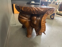 Solid Wood Elephant Table - 4