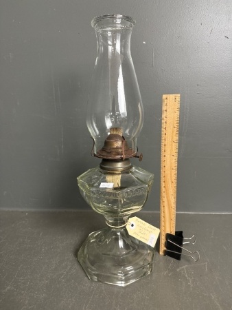 Vintage Glass Kero Lamp with Flute