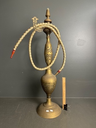 Tall Brass Vintage Hookah Pipe in great condition