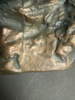 Bronzed Chalkware Sculpture of Lovers by Marwal (stamped back) app 300 x 150 - 4