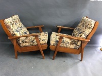 Pair of Mid Century Armchairs with Cushions - 2