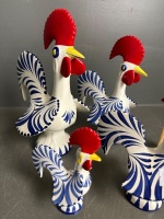 Portugese Good Luck Rooster Figurines  - 2