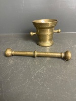 Heavy Brass Mortar & Pestle - 3