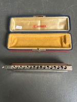 Original Hohner Germany 64 Chromonica Professional Model Harmonica in Case - 4