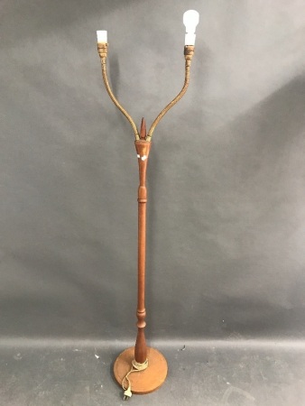 Vintage Mid-Century Double Gooseneck Standard Lamp