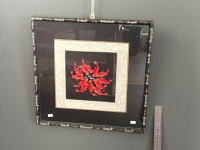 Koi Fish Embroided Art Work Framed