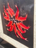 Koi Fish Embroided Art Work Framed - 2