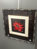 Koi Fish Embroided Art Work Framed - 4