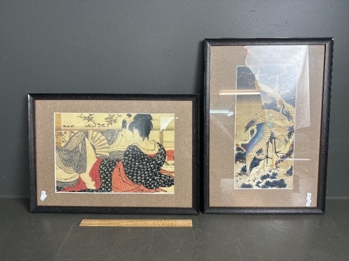 2 Framed Asian Prints