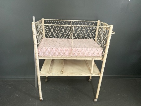 Vintage Metal Hospital Babys Crib