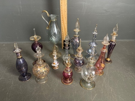 Assortment of Egyptian Perfume Bottles