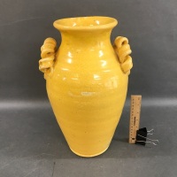 Contemporary Yellow Glazed Vase