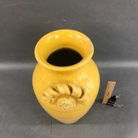 Contemporary Yellow Glazed Vase - 3