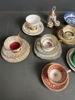 Collection of Mixed Bone China Trios  - 2