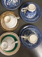 Collection of Mixed Bone China Trios  - 4