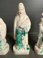 3 Chinese Immortal Wise Men Figurines - 3