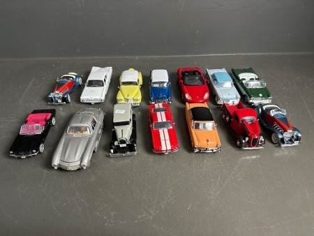 Assorted Lot of 14 Various Model Cars