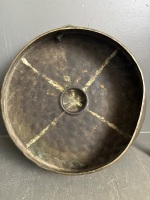 Antique Ceremonial Heavy Beaten Brass Gong - 3