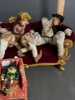 Three Monkeys on a Couch w. Scarecrow Man - 3