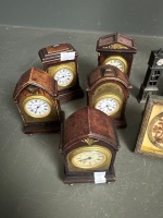 Collection of Miniature Antique Style Collectable Clocks - 2