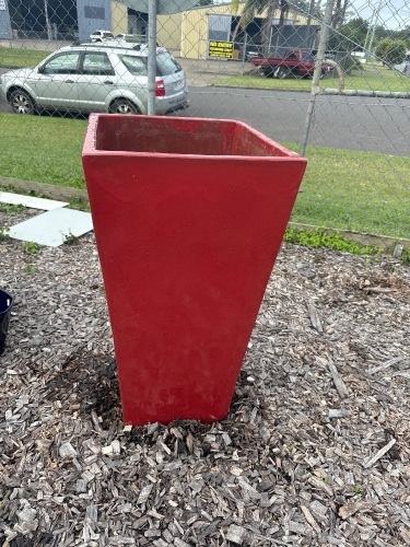 Large Red Ceramic Garden Pot