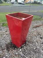 Large Red Ceramic Garden Pot - 2