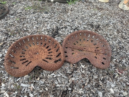 Pair Vintage Tractor Seats