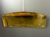 Mid-century mirror with gold coloured backing