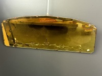 Mid-century mirror with gold coloured backing - 2