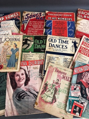 Collection of Vintage Sheet Music Books