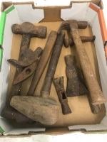 Box Lot of Hammers & Heads